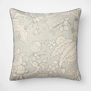 Oversized Square Reverse Embroidered Floral Pillow Blue Threshold Studio McGee